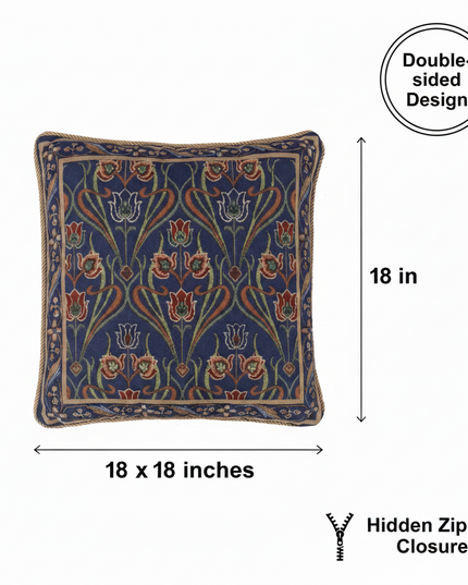 Lotus Flower Pillow Cover Annotated