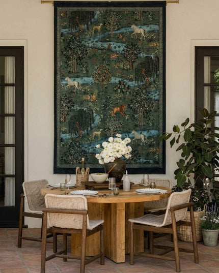Medieval Modern Vintage Handmade Horse Landscape Tapestry - 2026 Edition