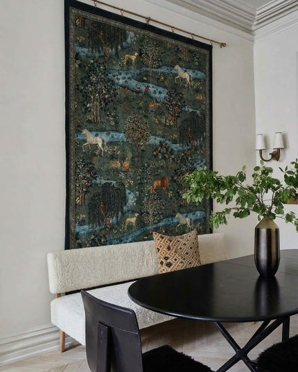 Medieval Modern Vintage Handmade Horse Landscape Tapestry - 2026 Edition