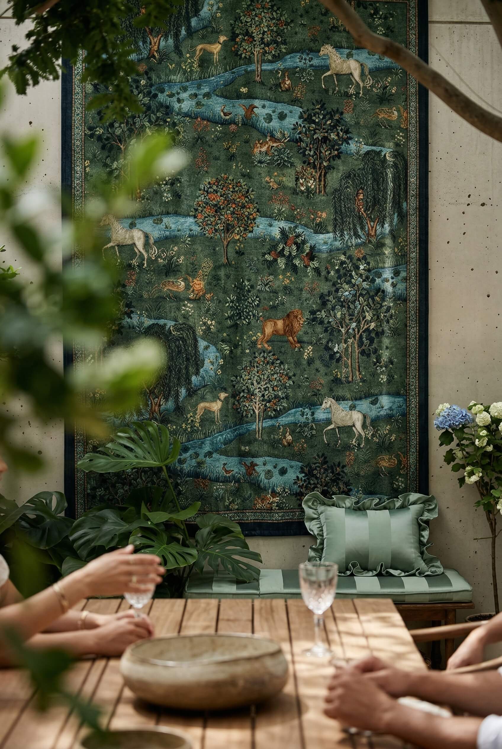 2026 Year of the Horse Medieval Tapestry – Owl & Willow Forest