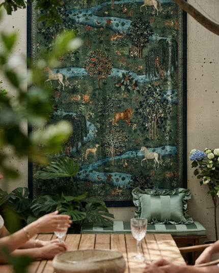 Medieval Modern Vintage Handmade Horse Landscape Tapestry - 2026 Edition