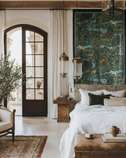Medieval Modern Vintage Handmade Horse Landscape Tapestry - 2026 Edition