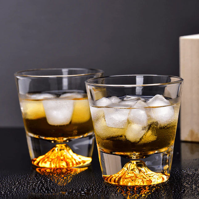 Edo Kiriko Mount Fuji Whisky Glass Set