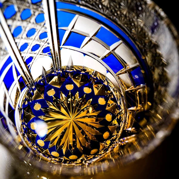 Edo Kiriko Whisky Glass -Sapphire Motif