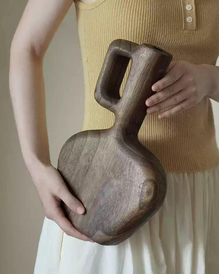 Wabi-sabi Wooden Art Vase
