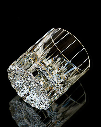 Handcrafted Japanese Artistry Edo Kiriko Whisky Glass - Multi-Color Edition "Dazzling"