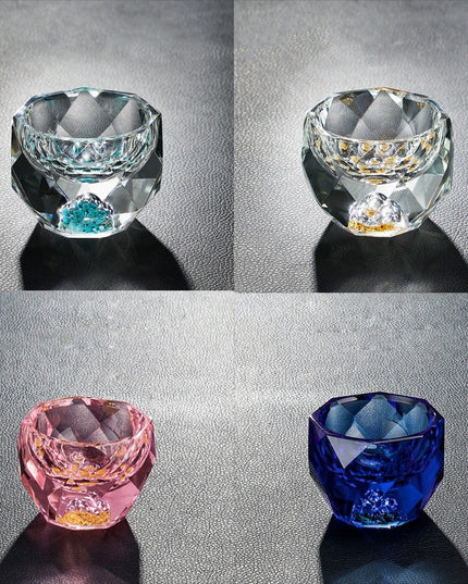 Handcrafted Gold Leaf Crystal Cup Set