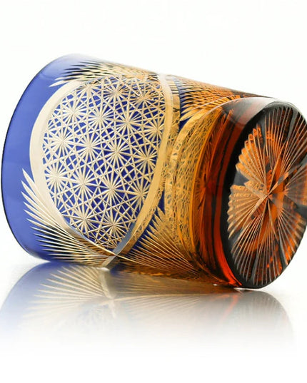 Edo Kiriko Whisky Glass- Crane Feather