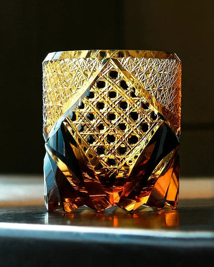 Edo Kiriko Dark Knight Whisky Glass – Symbol of Strength & Grace