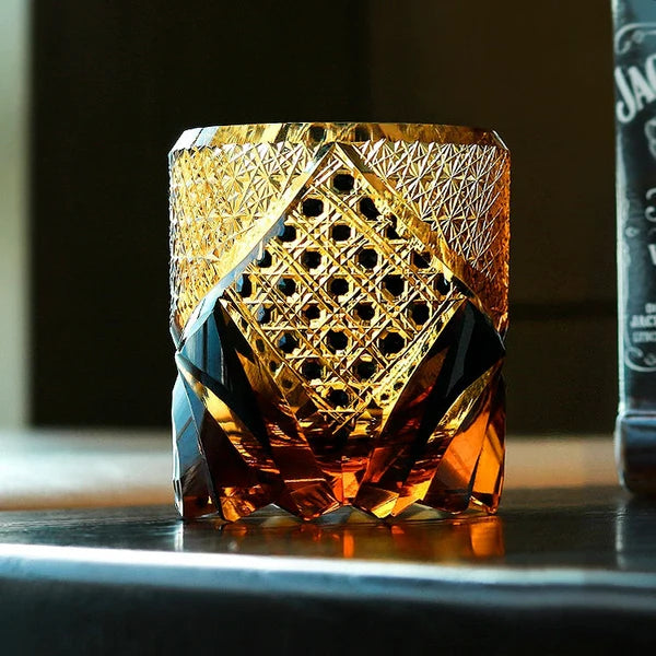 Edo Kiriko Dark Knight Whisky Glass – Symbol of Strength & Grace