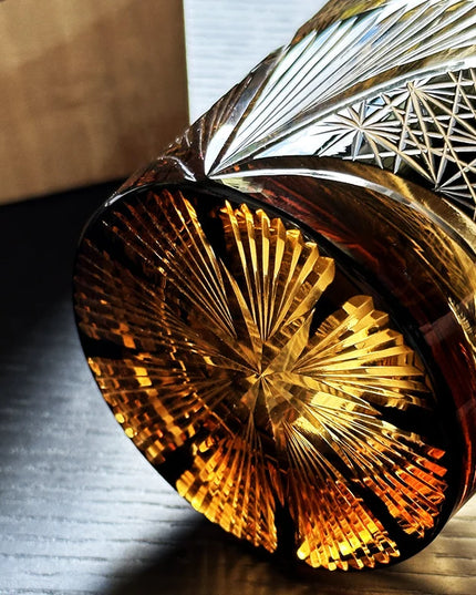 Edo Kiriko Whisky Glass- Crane Feather