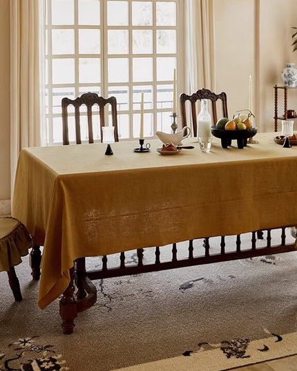 Turmeric Linen Tablecloth