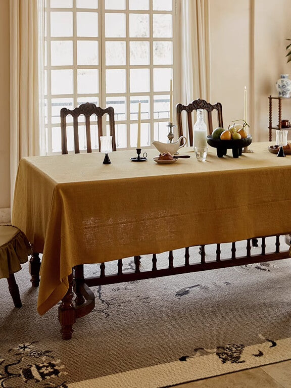 Turmeric Linen Tablecloth