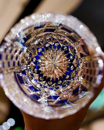 Edo Kiriko Whisky Glass -Sapphire Motif