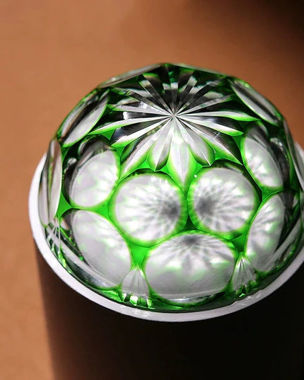 Edo Kiriko Art Crystal Glass-Jade Blossom