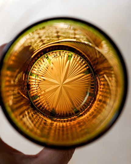 Edo Kiriko Whisky Glass- Crane Feather