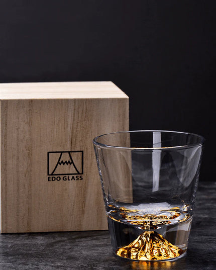 Edo Kiriko Mount Fuji Whisky Glass Set