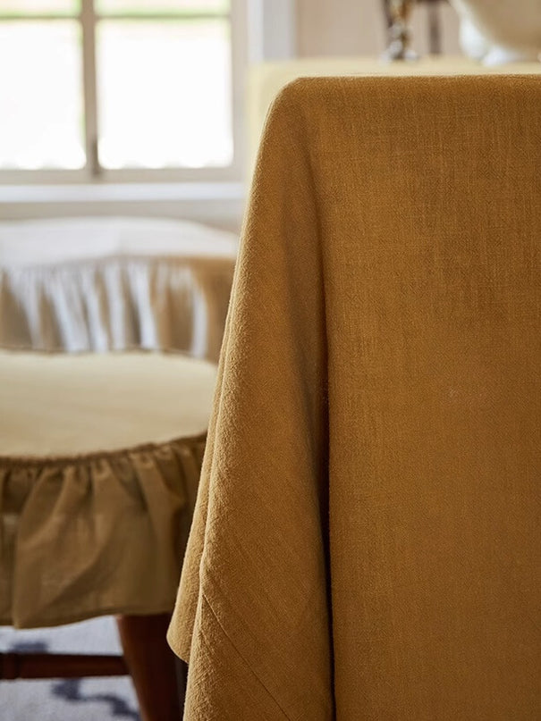 Turmeric Linen Tablecloth