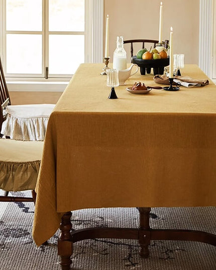 Turmeric Linen Tablecloth