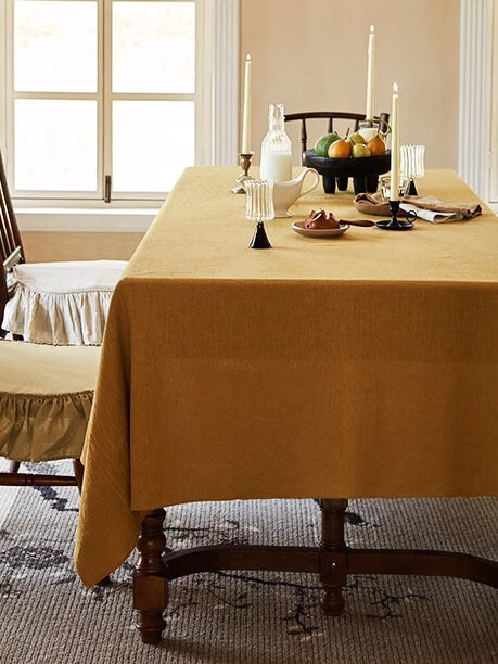 Turmeric Linen Tablecloth