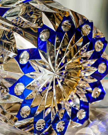 Edo Kiriko Whisky Glass -Sapphire Motif