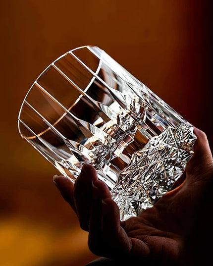 Handcrafted Japanese Artistry Edo Kiriko Whisky Glass - Multi-Color Edition "Dazzling"