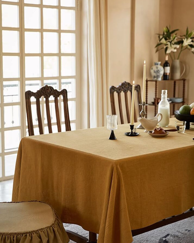 Turmeric Linen Tablecloth