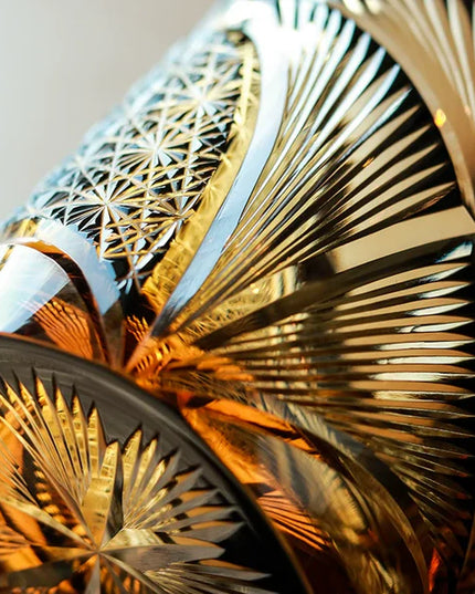 Edo Kiriko Whisky Glass- Crane Feather