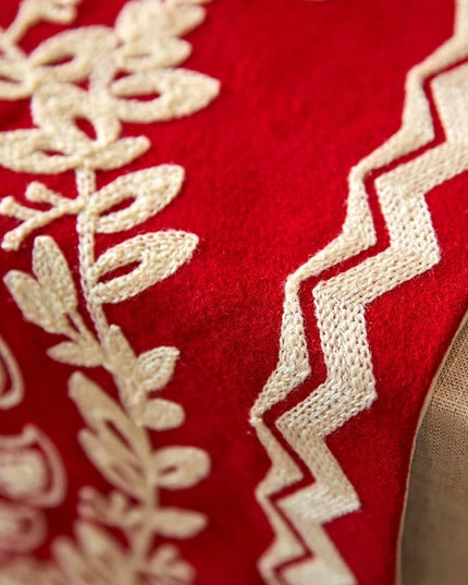 Tasseled Embroidery Table Runner