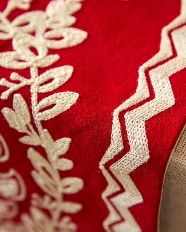 Tasseled Embroidery Table Runner