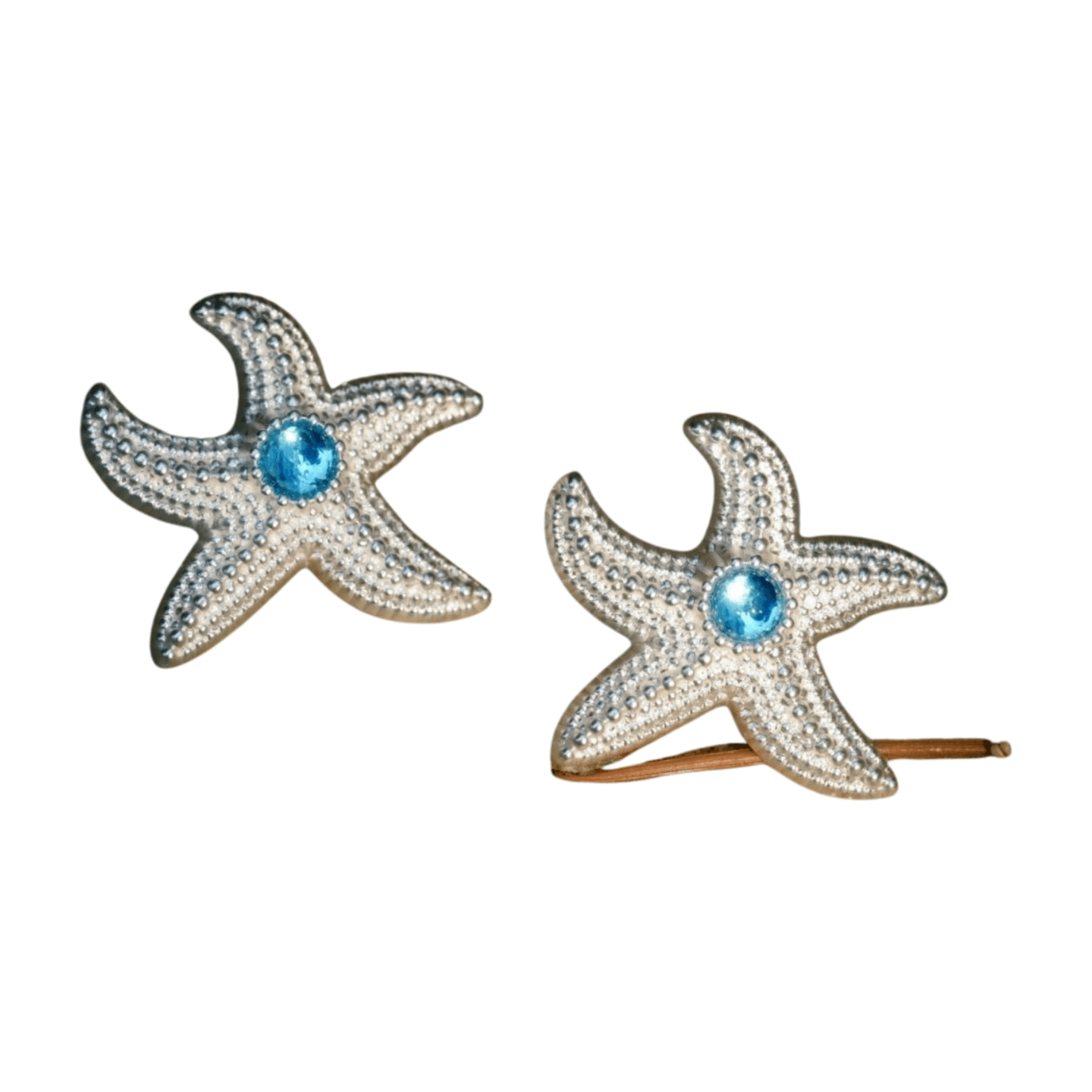 Crawling Starfish Natural Textured Ocean  Ear Clips