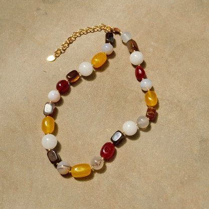 Happy Fruit Wine Natural Stone Candy Necklace