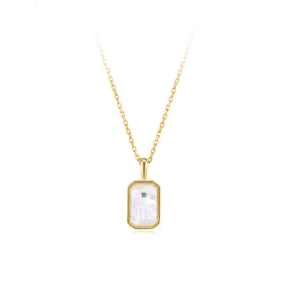 Cameo Mother of Pearl Constellation Birthstone S925 Necklace - HeartCraft