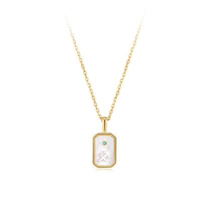 Cameo Mother of Pearl Constellation Birthstone S925 Necklace - HeartCraft