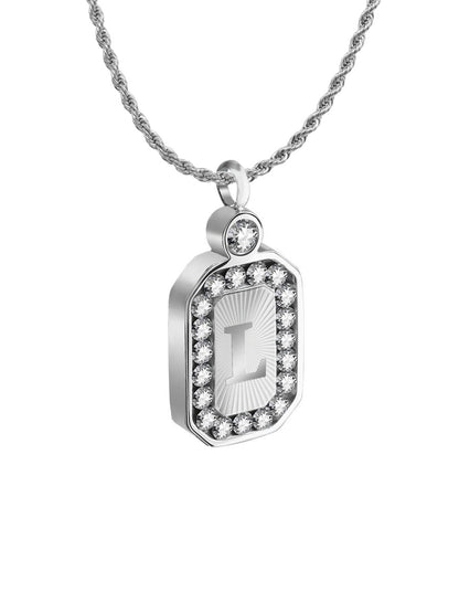 Alphabet Hip Hop Men's Moissanite Necklace