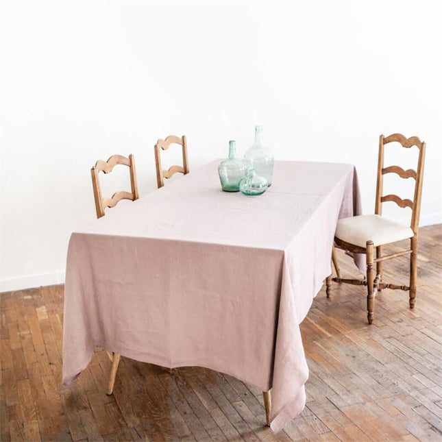 Linen Tablecloth - Strawberry Pink