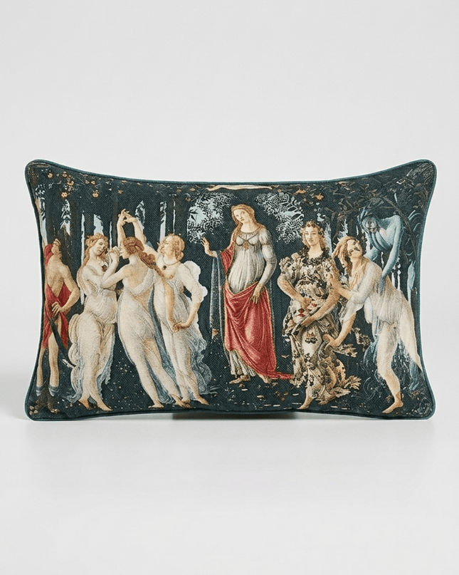 Sandro Botticelli - Primavera Spring - 15th century Tapestry Cushion