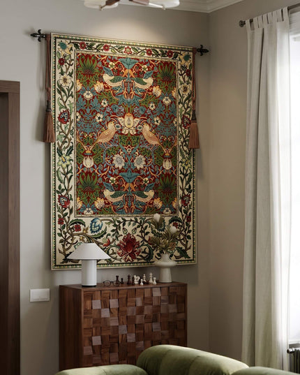 Strawberry Thief William Morris Medieval Tapestry Wall Hanging