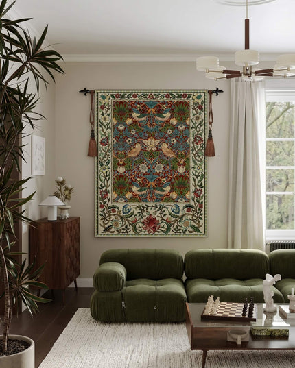 Strawberry Thief William Morris Medieval Tapestry Wall Hanging