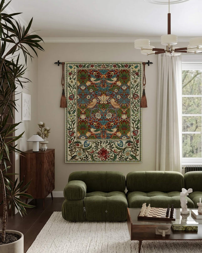 Strawberry Thief William Morris Medieval Tapestry Wall Hanging