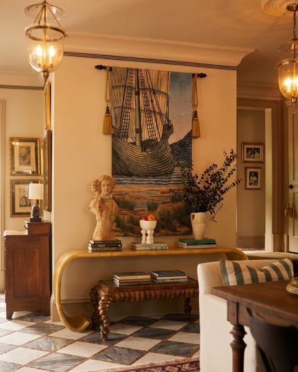 The Holy Grail Vertical Tapestry The Ship - William Morris & John Henry Dearle