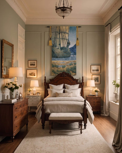 The Holy Grail Vertical Tapestry The Ship - William Morris & John Henry Dearle