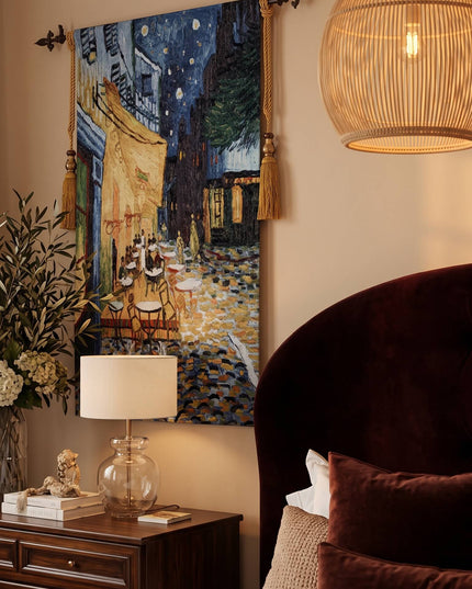 Van Gogh Cafe Terrace at Night Tapestry Wall Hanging