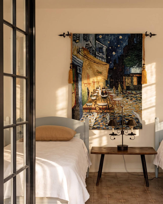 Van Gogh Cafe Terrace at Night Tapestry Wall Hanging
