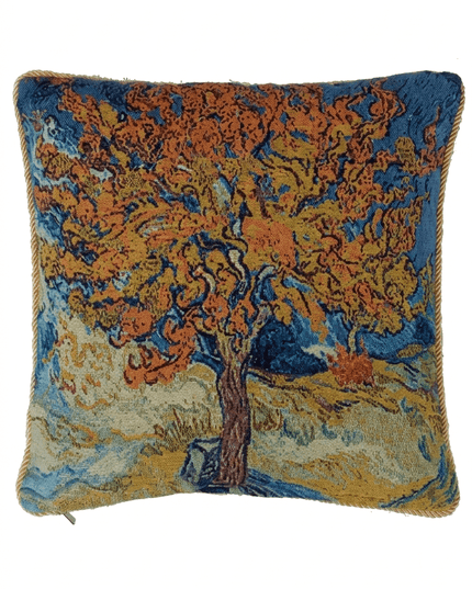 Van Gogh Mulberry Tree Jacquard Tapestry Pillow Cover