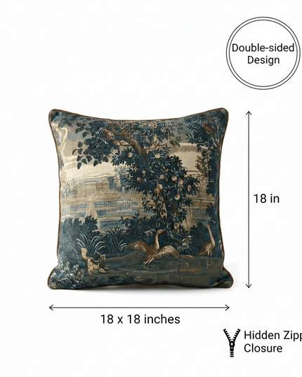 Heron Pillow Cover Annotated