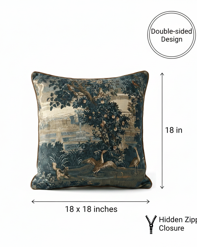 Heron Pillow Cover Annotated