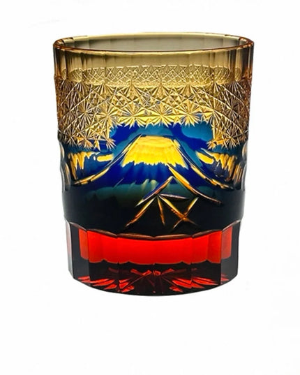 Edo Kiriko Crystal Glass - Mount Fuji