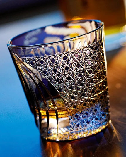 Edo Kiriko Whiskey Glass - Majestic Tiger Master Edition