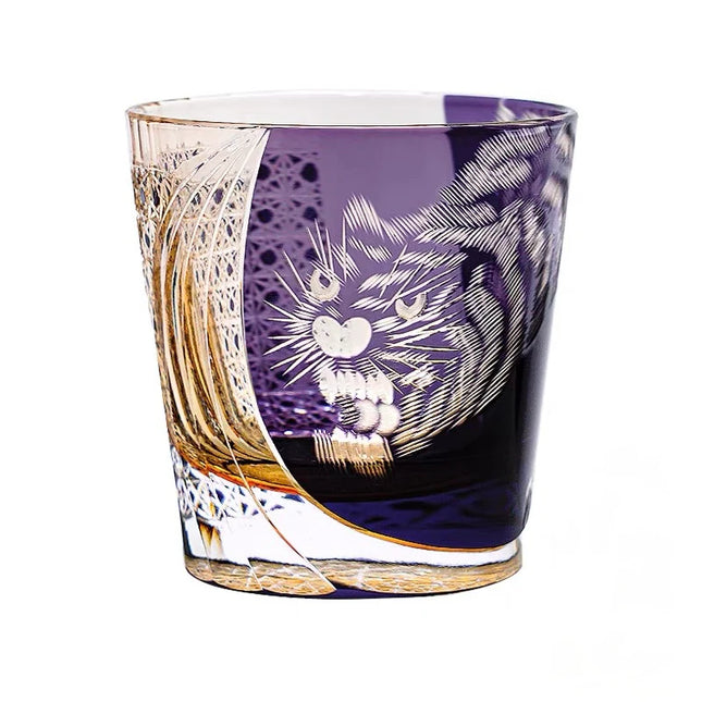Edo Kiriko Whiskey Glass - Majestic Tiger Master Edition